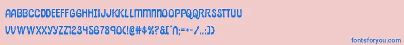 pepperlandexpand Font – Blue Fonts on Pink Background