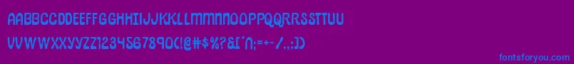 pepperlandexpand Font – Blue Fonts on Purple Background