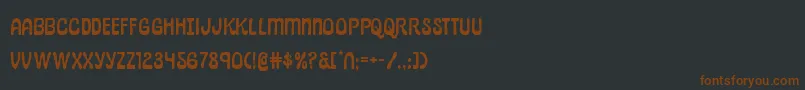 pepperlandexpand Font – Brown Fonts on Black Background