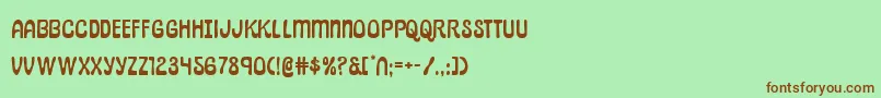 Шрифт pepperlandexpand – коричневые шрифты на зелёном фоне