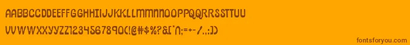 pepperlandexpand Font – Brown Fonts on Orange Background