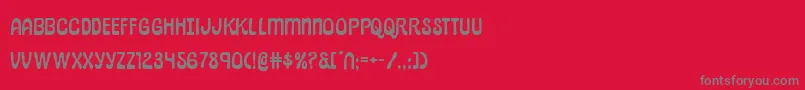 フォントpepperlandexpand – 赤い背景に灰色の文字