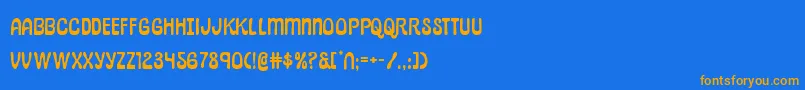 pepperlandexpand Font – Orange Fonts on Blue Background