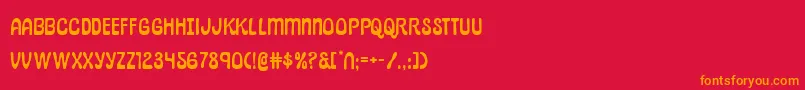 pepperlandexpand Font – Orange Fonts on Red Background