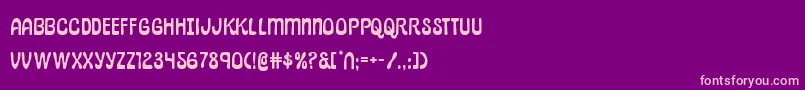 pepperlandexpand Font – Pink Fonts on Purple Background