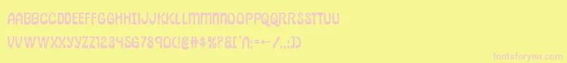 pepperlandexpand Font – Pink Fonts on Yellow Background