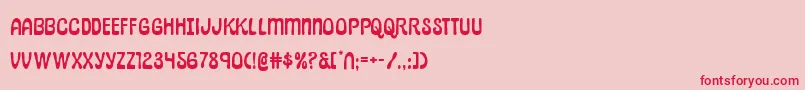 pepperlandexpand Font – Red Fonts on Pink Background