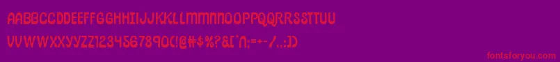 pepperlandexpand-Schriftart – Rote Schriften auf violettem Hintergrund