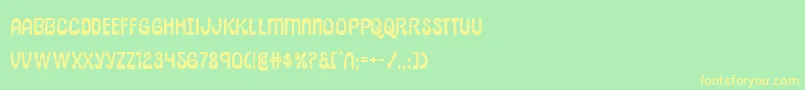 Шрифт pepperlandexpand – жёлтые шрифты на зелёном фоне