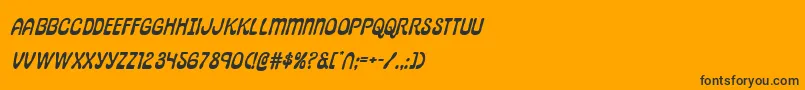 Шрифт pepperlandexpandital – чёрные шрифты на оранжевом фоне