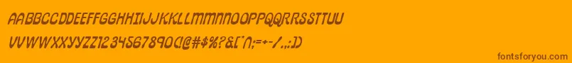 pepperlandexpandital Font – Brown Fonts on Orange Background
