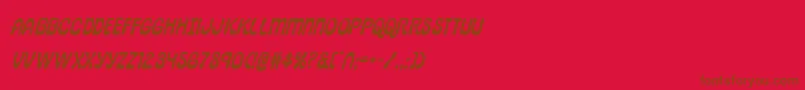 pepperlandexpandital Font – Brown Fonts on Red Background