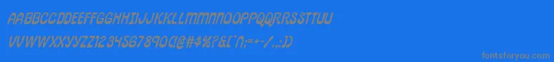 pepperlandexpandital Font – Gray Fonts on Blue Background