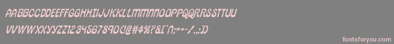 フォントpepperlandexpandital – 灰色の背景にピンクのフォント