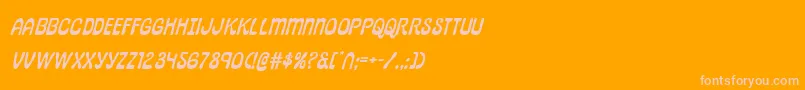 pepperlandexpandital Font – Pink Fonts on Orange Background