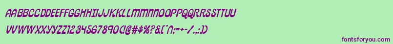 Шрифт pepperlandexpandital – фиолетовые шрифты на зелёном фоне