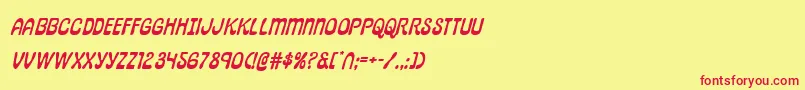 pepperlandexpandital Font – Red Fonts on Yellow Background
