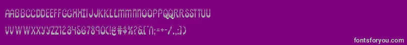Шрифт pepperlandgrad – зелёные шрифты на фиолетовом фоне