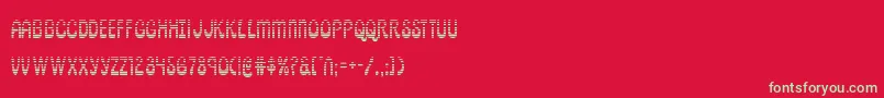 フォントpepperlandgrad – 赤い背景に緑の文字