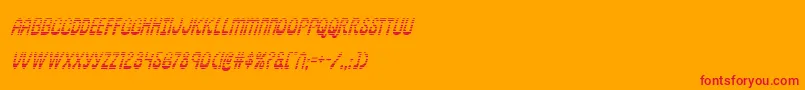 pepperlandgradital-Schriftart – Rote Schriften auf orangefarbenem Hintergrund