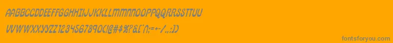 pepperlandital Font – Gray Fonts on Orange Background