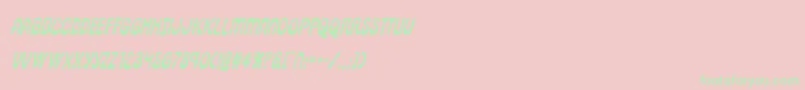 pepperlandital Font – Green Fonts on Pink Background