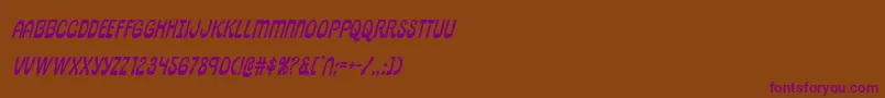 pepperlandital Font – Purple Fonts on Brown Background