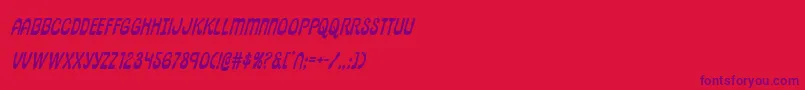 pepperlandital Font – Purple Fonts on Red Background