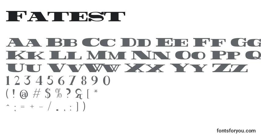 Fatest Font – alphabet, numbers, special characters