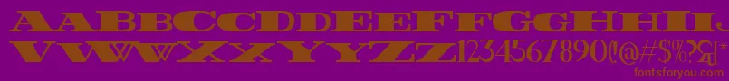 Fatest-fontti – ruskeat fontit violetilla taustalla