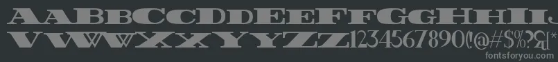 Fatest-fontti – harmaat kirjasimet mustalla taustalla