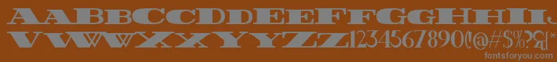 フォントFatest – 茶色の背景に灰色の文字