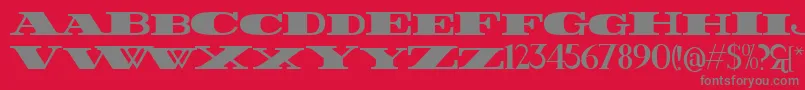 Czcionka Fatest – szare czcionki na czerwonym tle