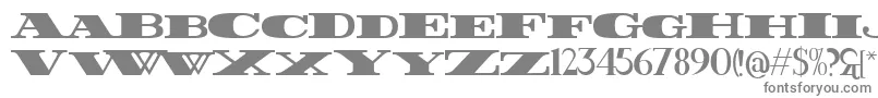 Fatest-fontti – harmaat kirjasimet valkoisella taustalla