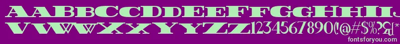 Fatest Font – Green Fonts on Purple Background