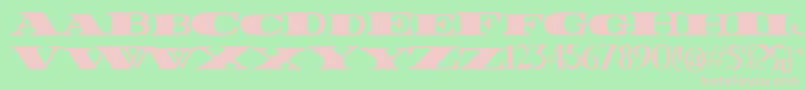 Fatest-fontti – vaaleanpunaiset fontit vihreällä taustalla