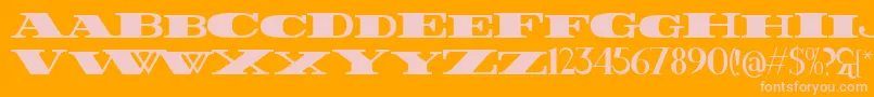 Fatest Font – Pink Fonts on Orange Background