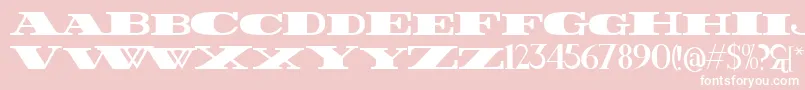 Fatest-fontti – valkoiset fontit vaaleanpunaisella taustalla