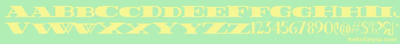 Fatest Font – Yellow Fonts on Green Background