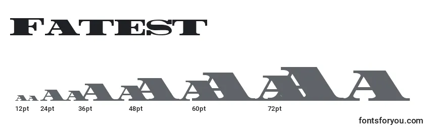 Размеры шрифта Fatest