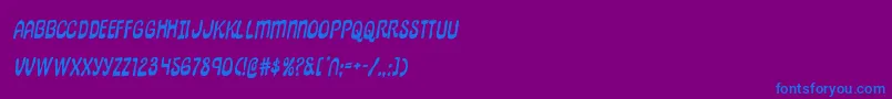 フォントpepperlandrotal – 紫色の背景に青い文字