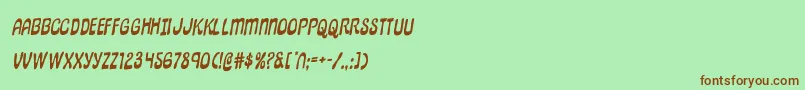 pepperlandrotal Font – Brown Fonts on Green Background