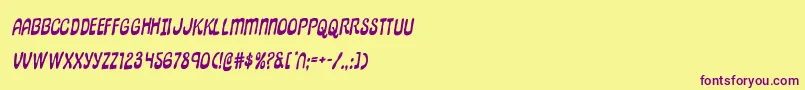 pepperlandrotal-fontti – violetit fontit keltaisella taustalla