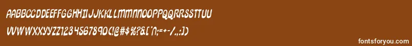 Czcionka pepperlandrotal – białe czcionki na brązowym tle