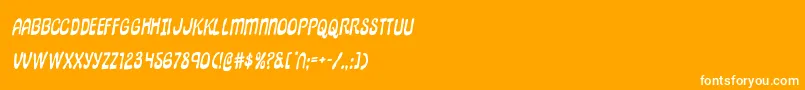 フォントpepperlandrotal – オレンジの背景に白い文字