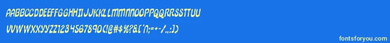 pepperlandrotal Font – Yellow Fonts on Blue Background