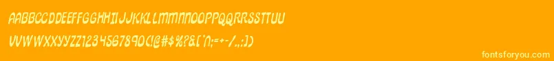 pepperlandrotal Font – Yellow Fonts on Orange Background