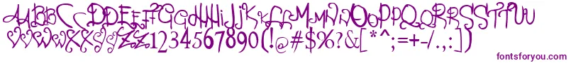 Percance Fatal Font – Purple Fonts on White Background