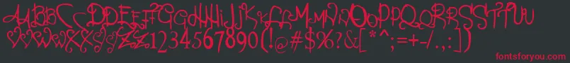 Percance Fatal Font – Red Fonts on Black Background