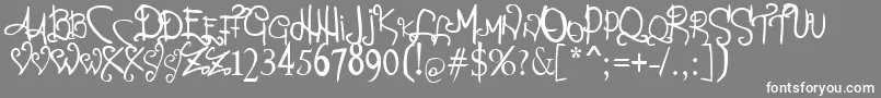 Percance Fatal Font – White Fonts on Gray Background